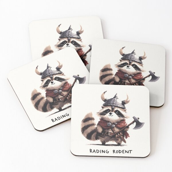 Item preview, Raiding Rodent: Viking Raccoon with Axe Design designed and sold by Slick-Waffles.