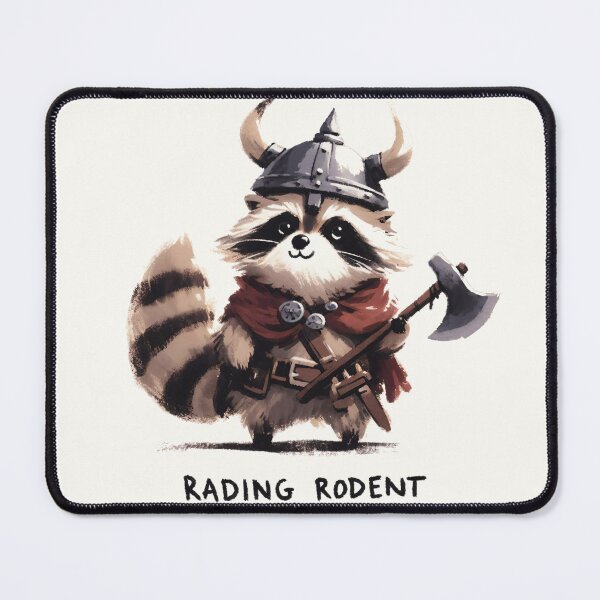 Item preview, Raiding Rodent: Viking Raccoon with Axe Design designed and sold by Slick-Waffles.