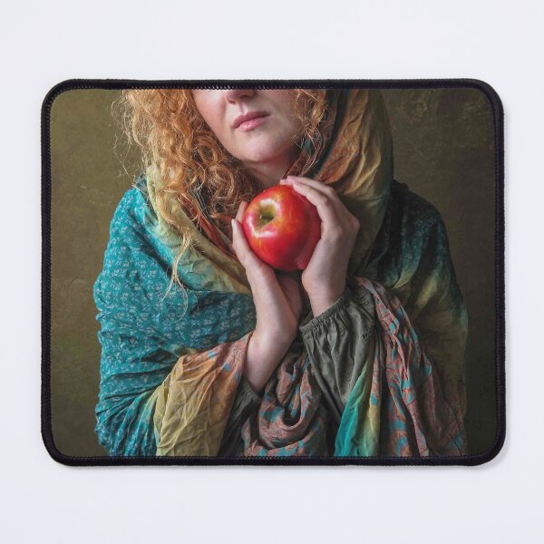 Item preview, A portrait of a young woman holding an Apple designed and sold by Jeff  Wilson.