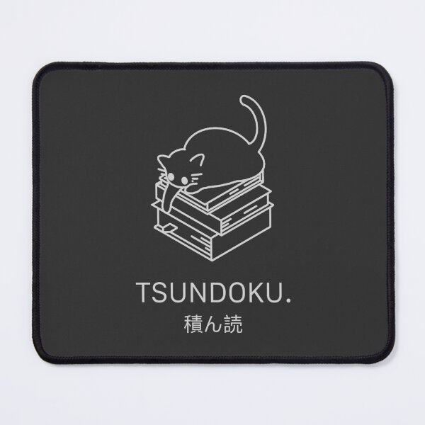 Item preview, Tsundoku" with Bookworm Kawaii Cat Japanese Minimalist Simple Art (Black) designed and sold by Neroaida.