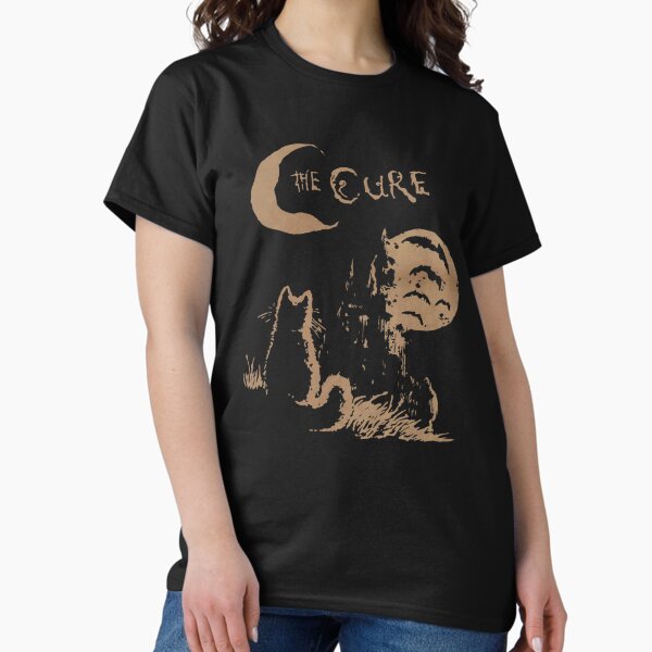 Aperçu de l'œuvre The Cure Cat Moon Groupe de rock alternatif indépendant des années 90 Pour hommes, pour femmes, cadeau pour amoureux des chats créée et vendue par KoryYarris.