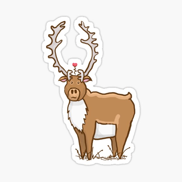 Pagniq Love - Bull caribou Kawaii Sticker