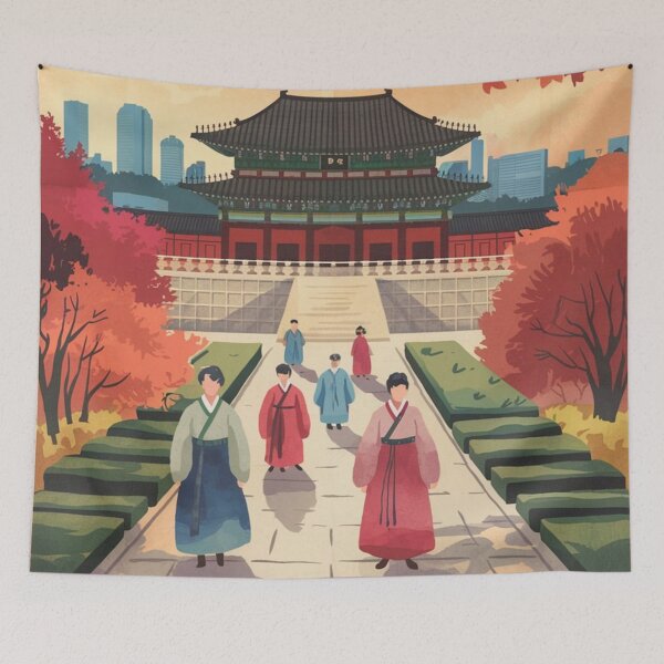 Item preview, Cartel de viaje vintage de Seúl designed and sold by TravelerRat.