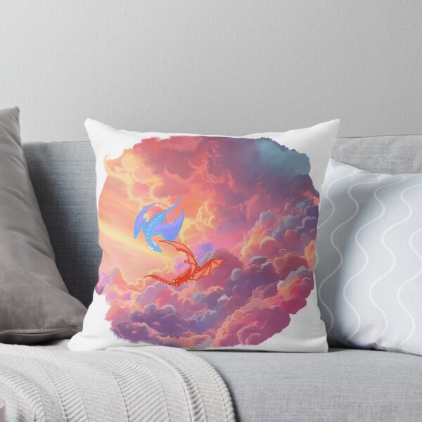 Item preview, Dragon skies- blue and red dragon at sunset cloudscape designed and sold by GeekandArtsy.