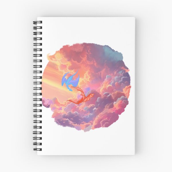 Item preview, Dragon skies- blue and red dragon at sunset cloudscape designed and sold by GeekandArtsy.