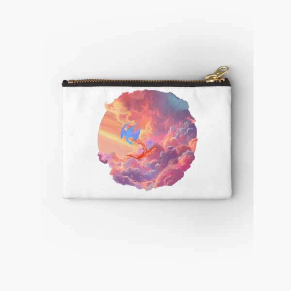 Item preview, Dragon skies- blue and red dragon at sunset cloudscape designed and sold by GeekandArtsy.