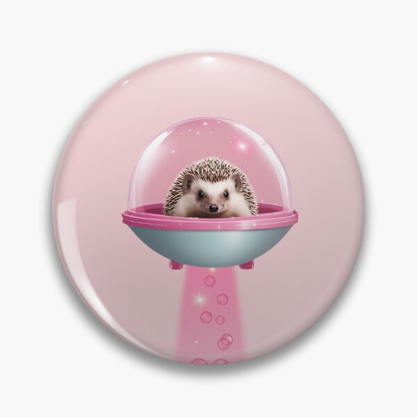 Item preview, Cute Hedgehog in a flying saucer  designed and sold by FatBirdie.