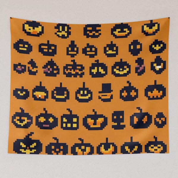 Item preview, Spooky Fun: Halloween Pumpkin Pixel Art for All Ages designed and sold by FashionAlchemy.