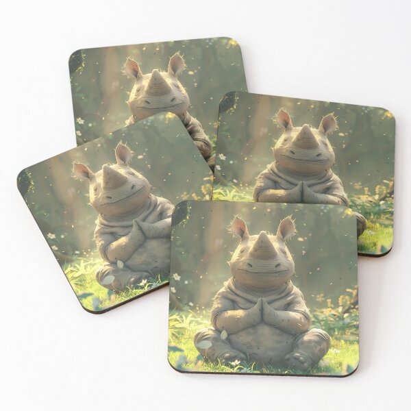 Item preview, A rhinoceros doing yoga  designed and sold by aulucky.
