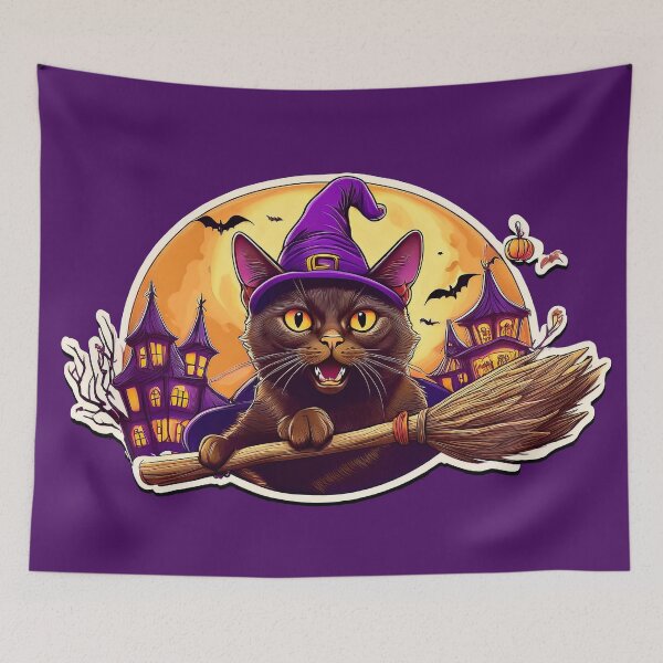Item preview, Burmese Halloween Witch Cat designed and sold by Mandeville Photography.