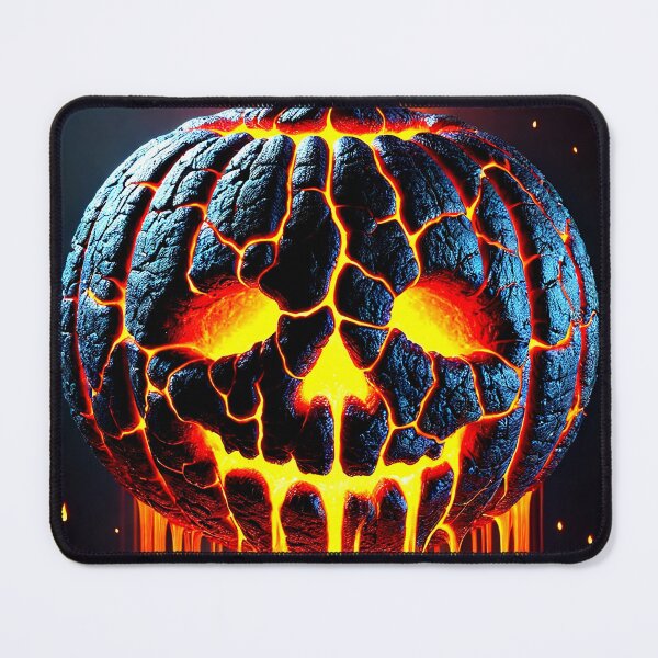 Item preview, Molten Lava Halloween Pumpkin with Fiery Glow designed and sold by ZetaDream.