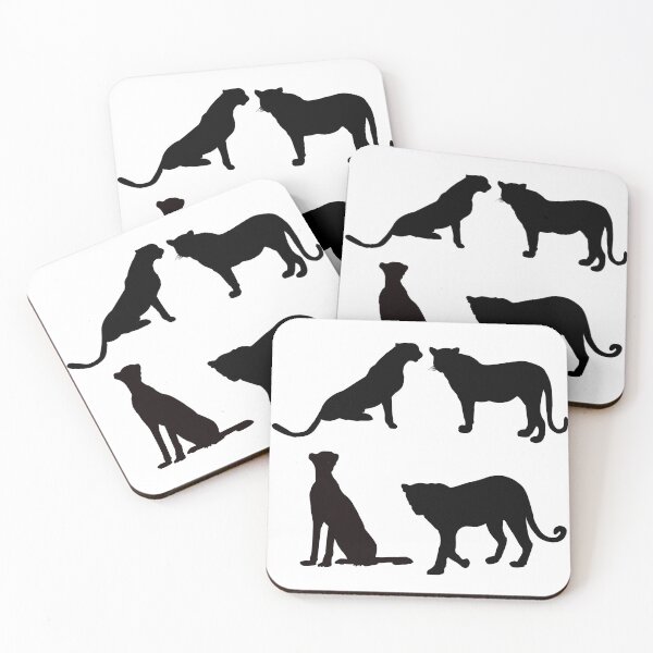 Item preview, leopard silhouette compositions   designed and sold by SamirArt.