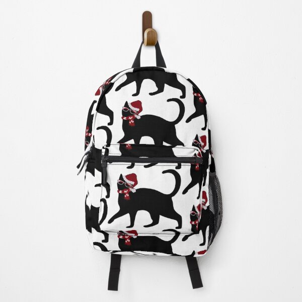 Item preview, Black Cat With Santa Hat designed and sold by m2inspiration.