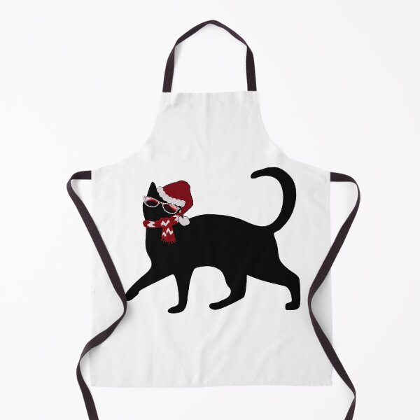 Item preview, Black Cat With Santa Hat designed and sold by m2inspiration.