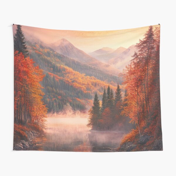 Item preview, Colorful lake in autumn forest designed and sold by MargaretWiktor.