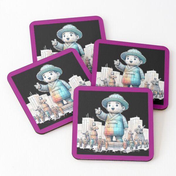 Item preview, Seoul City Statues in 3D Sketches: Detailed Cultural Art , designed and sold by PaintMeWorld.