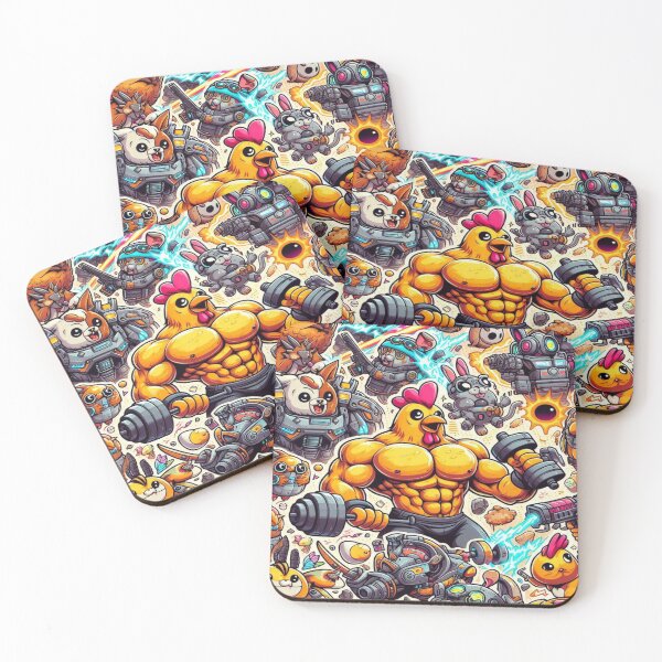 Item preview, falcon88 Power Chickens vs Futuristic Animals designed and sold by Imaginarium of Chaos falcon88 .