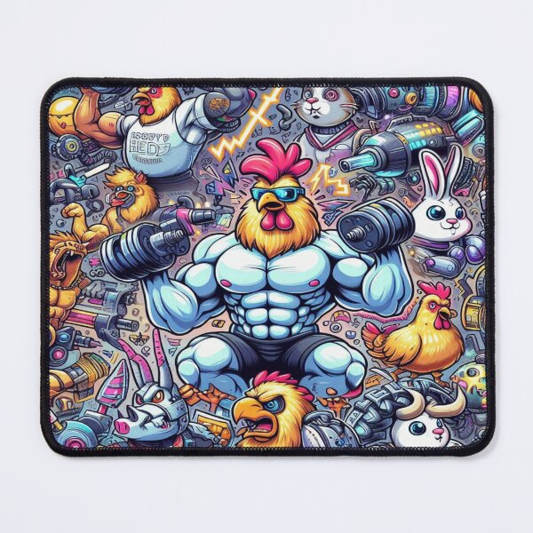 Item preview, falcon88 Buff Chickens vs Robo Warriors designed and sold by Imaginarium of Chaos falcon88 .