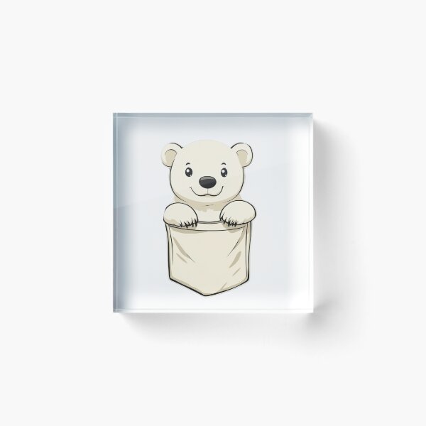 Item preview, Cute Bear In Pocket designed and sold by Proteinmalac.