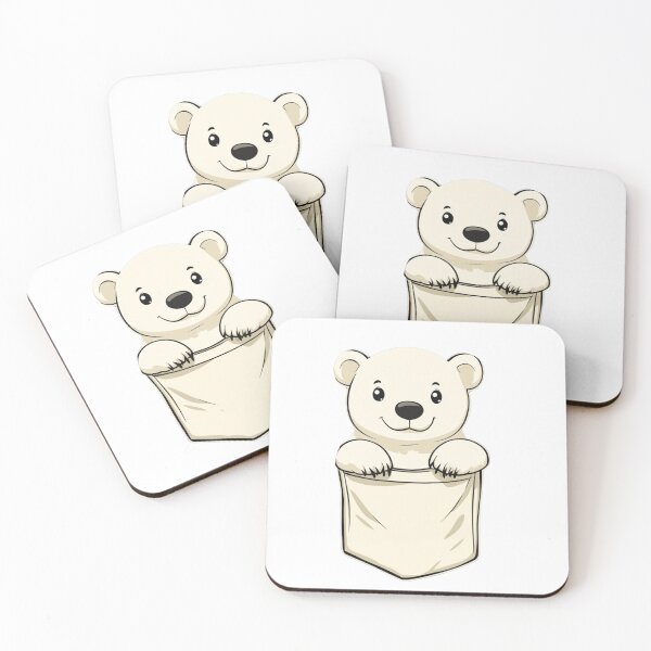 Item preview, Cute Bear In Pocket designed and sold by Proteinmalac.