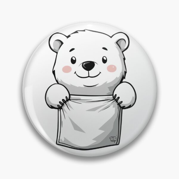 Item preview,  Cute Polar Bear In Pocket designed and sold by Proteinmalac.