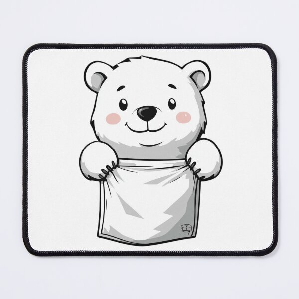 Item preview, Cute Polar Bear In Pocket designed and sold by Proteinmalac.