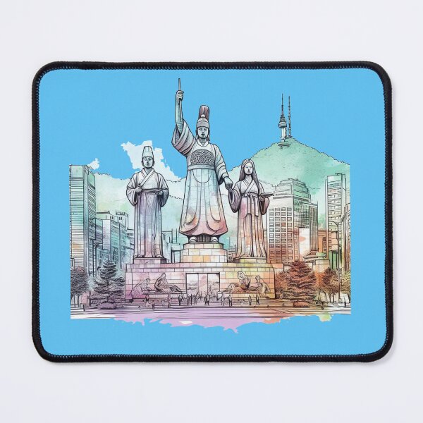 Item preview, 3D Sketch Collection of Seoul’s Famous Statues with Scenic Backdrops , designed and sold by PaintMeWorld.