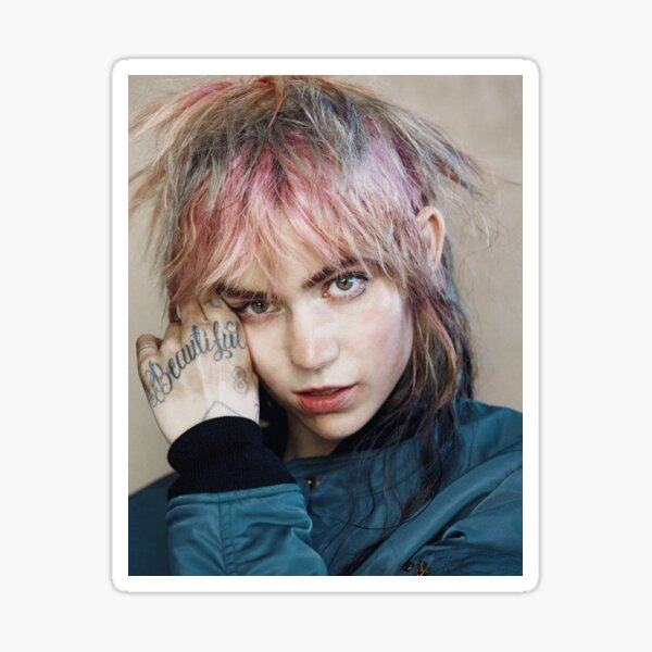 grimes - close-up Sticker