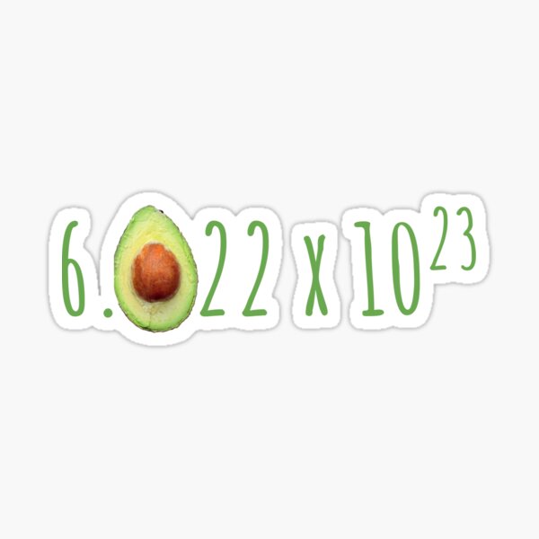 Avocado's Number Glossy Sticker