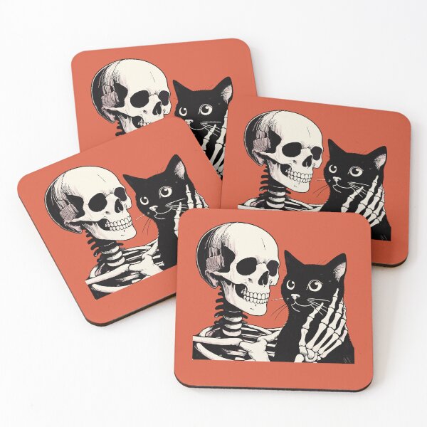 Item preview, Skeleton Holding A Cat Men Women Halloween Skull Cat Lover -  designed and sold by PurpleLoveStore.