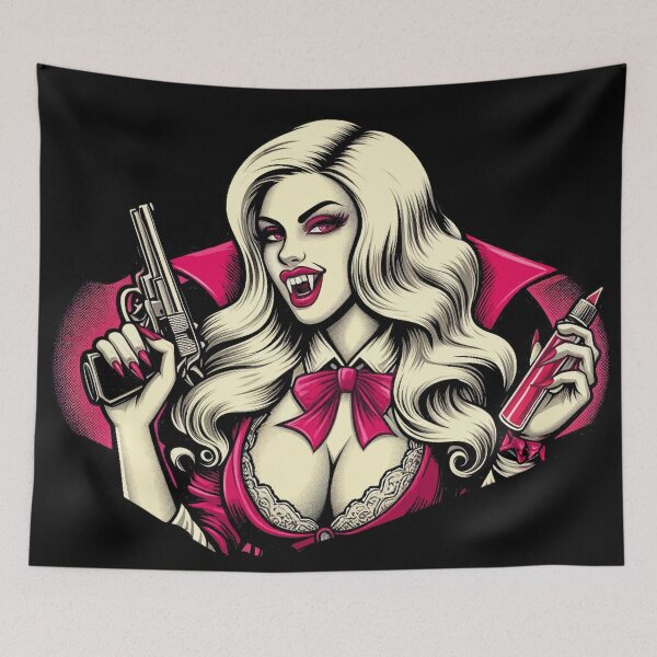 Item preview, Hot Vampire Woman designed and sold by PulpVintage.