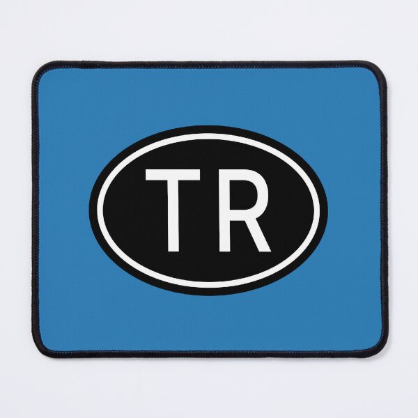 Item preview, TR Initials Monogram Oval White Letters designed and sold by Jeallan Designs.