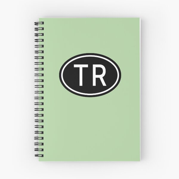 Item preview, TR Initials Monogram Oval White Letters designed and sold by Jeallan Designs.