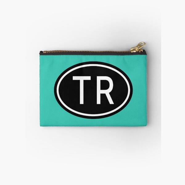 Item preview, TR Initials Monogram Oval White Letters designed and sold by Jeallan Designs.