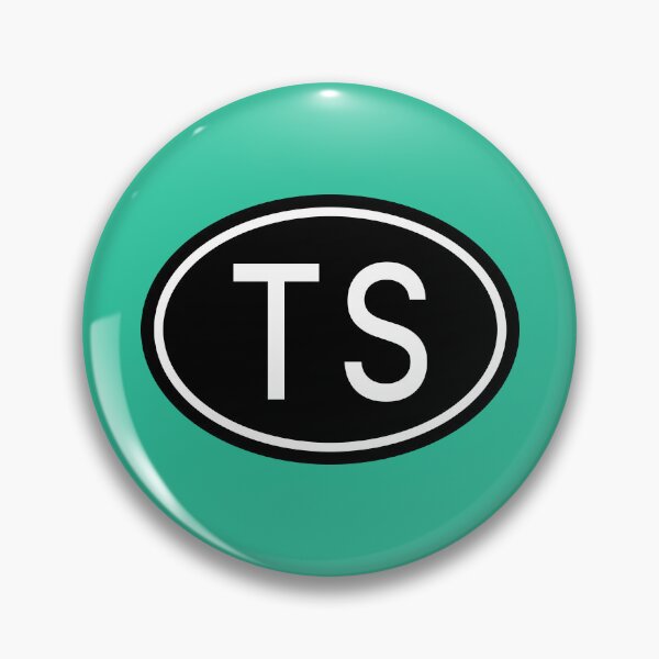 Item preview, TS Initials Monogram Oval White Letters designed and sold by Jeallan Designs.