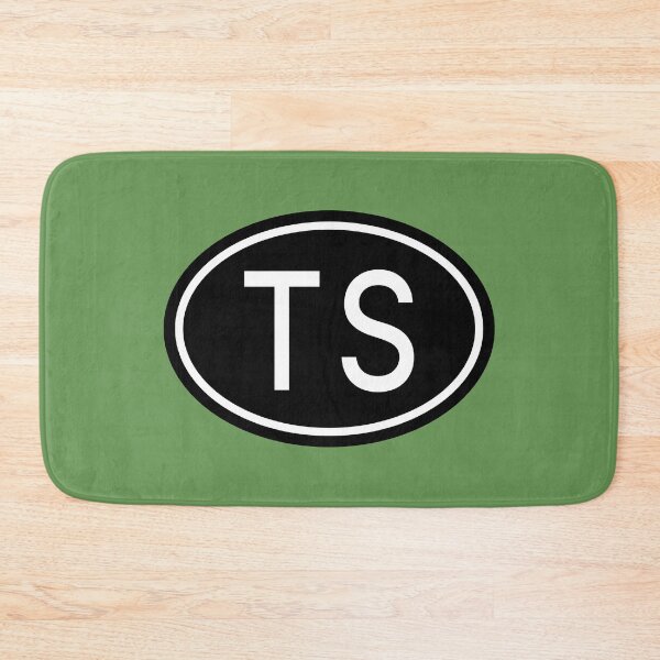 Item preview, TS Initials Monogram Oval White Letters designed and sold by Jeallan Designs.