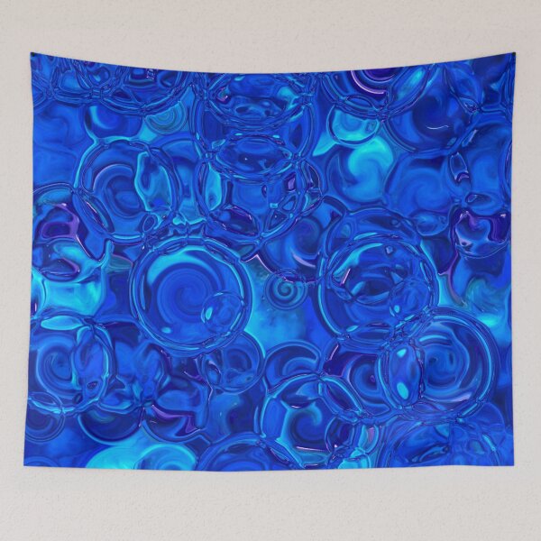 Item preview, Blue Hydrangea Fractal Circles designed and sold by SXW Designs.