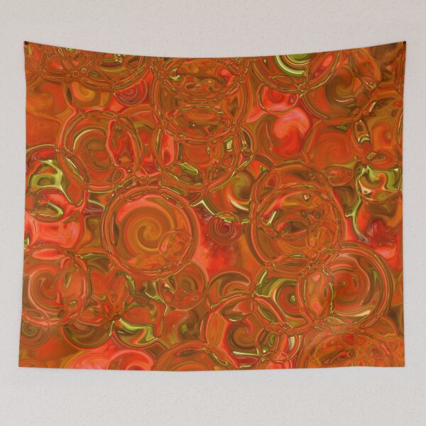 Item preview, Orange Hydrangea Fractal Circles designed and sold by SXW Designs.