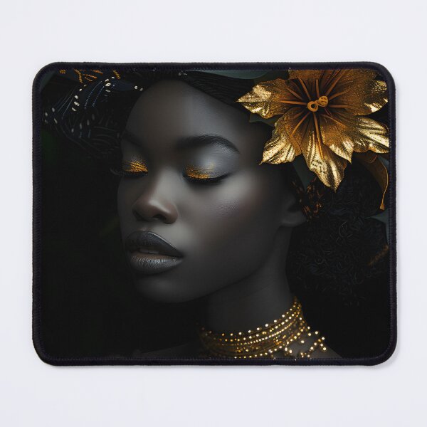 Item preview, Elegant woman with golden floral headpiece artwork designed and sold by Artessie.