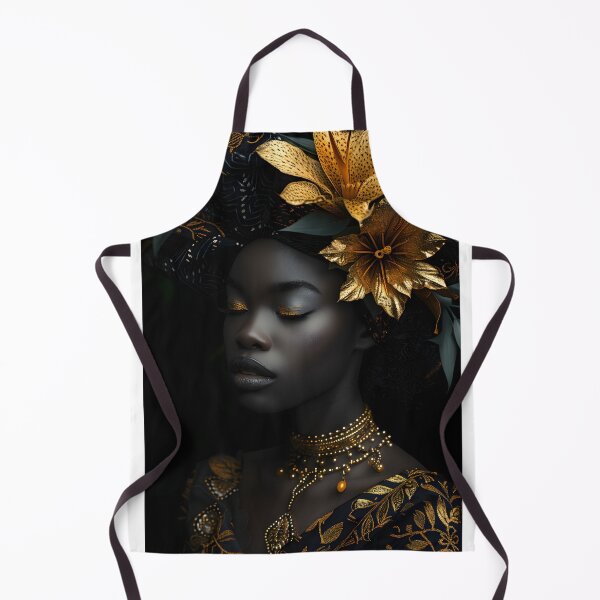 Item preview, Elegant woman with golden floral headpiece artwork designed and sold by Artessie.