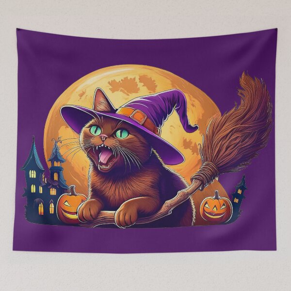 Item preview, Burmese Halloween Witch Cat designed and sold by Mandeville Photography.