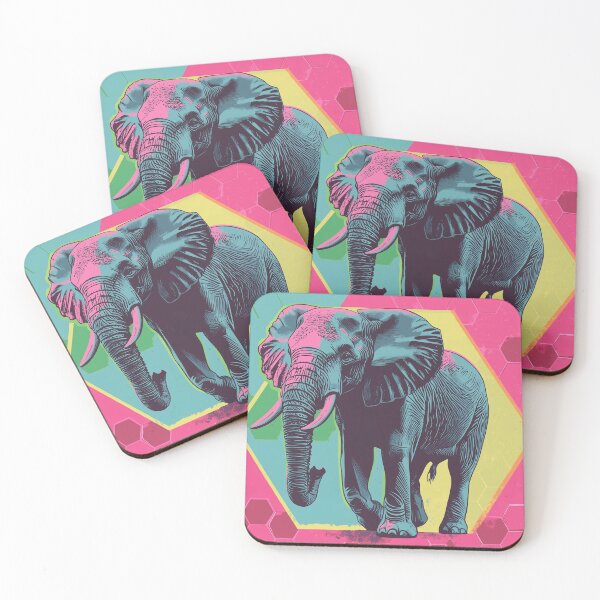 Artikelvorschau, Retro-Pop-Art-Elefant entworfen und verkauft von GagamellGray.