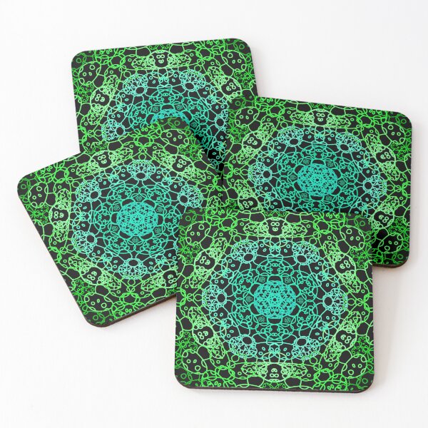 Item preview, Cursed Kaleidoscope - Green Mushrooms designed and sold by FinapplePudding.