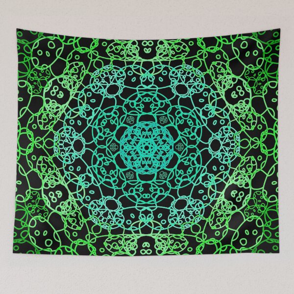 Item preview, Cursed Kaleidoscope - Green Mushrooms designed and sold by FinapplePudding.