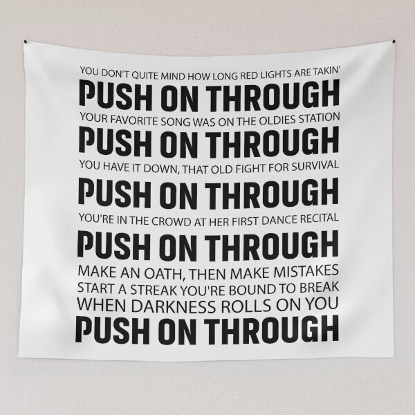 Item preview, PUSH ON THROUGH designed and sold by La Ardilla Creativa.