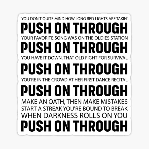 Item preview, PUSH ON THROUGH designed and sold by La Ardilla Creativa.