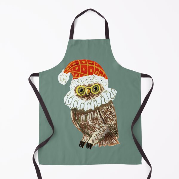 Item preview, Festive Owl with Santa Hat – Whimsical Holiday Folk Art by Jemma Jamie Skidmore designed and sold by Jemma Jamie Skidmore.