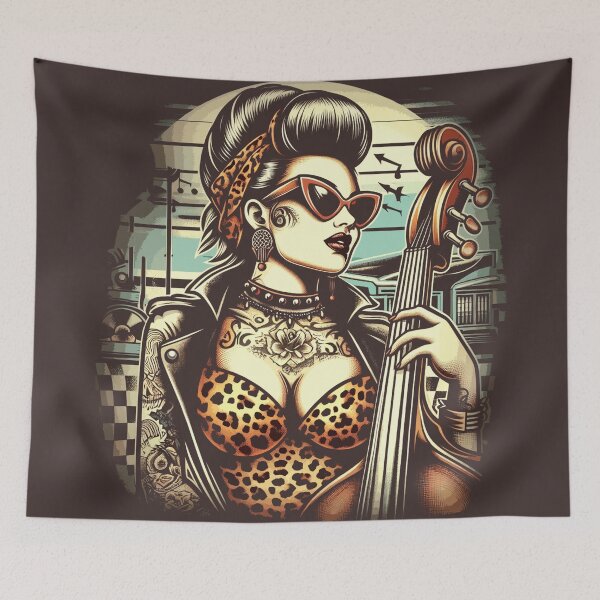 Item preview, Hot Rockabilly Girl designed and sold by PulpVintage.