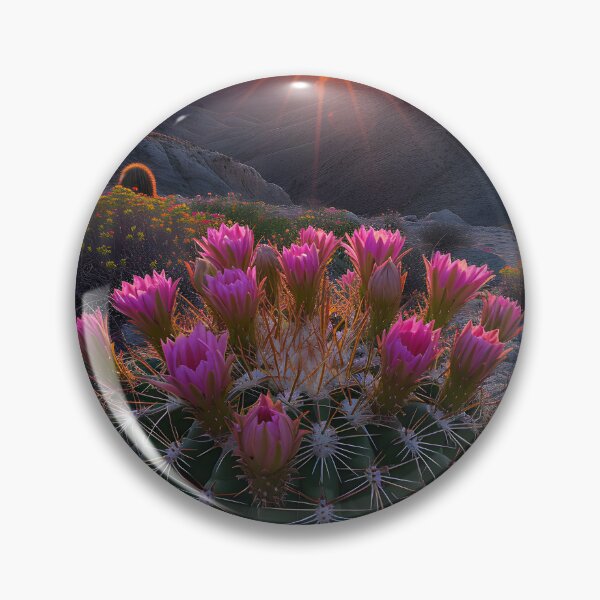 Item preview, Blooming cactus with vivid sunset in the background. designed and sold by Artessie.