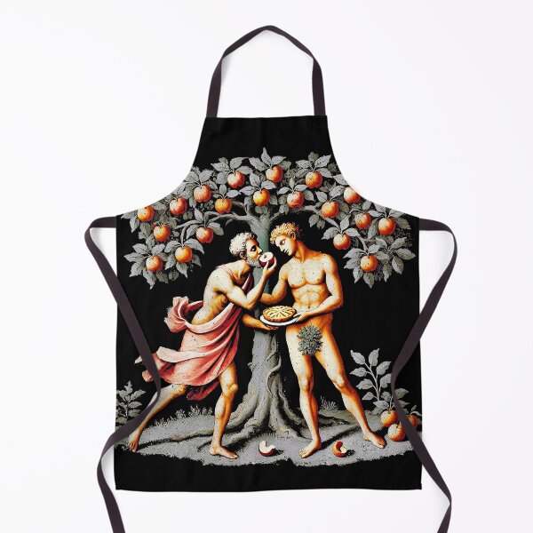 Item preview, "Steven and Adam in the Garden" Satirical Apple Cake LGBT Playful Design designed and sold by Tabu Touch.